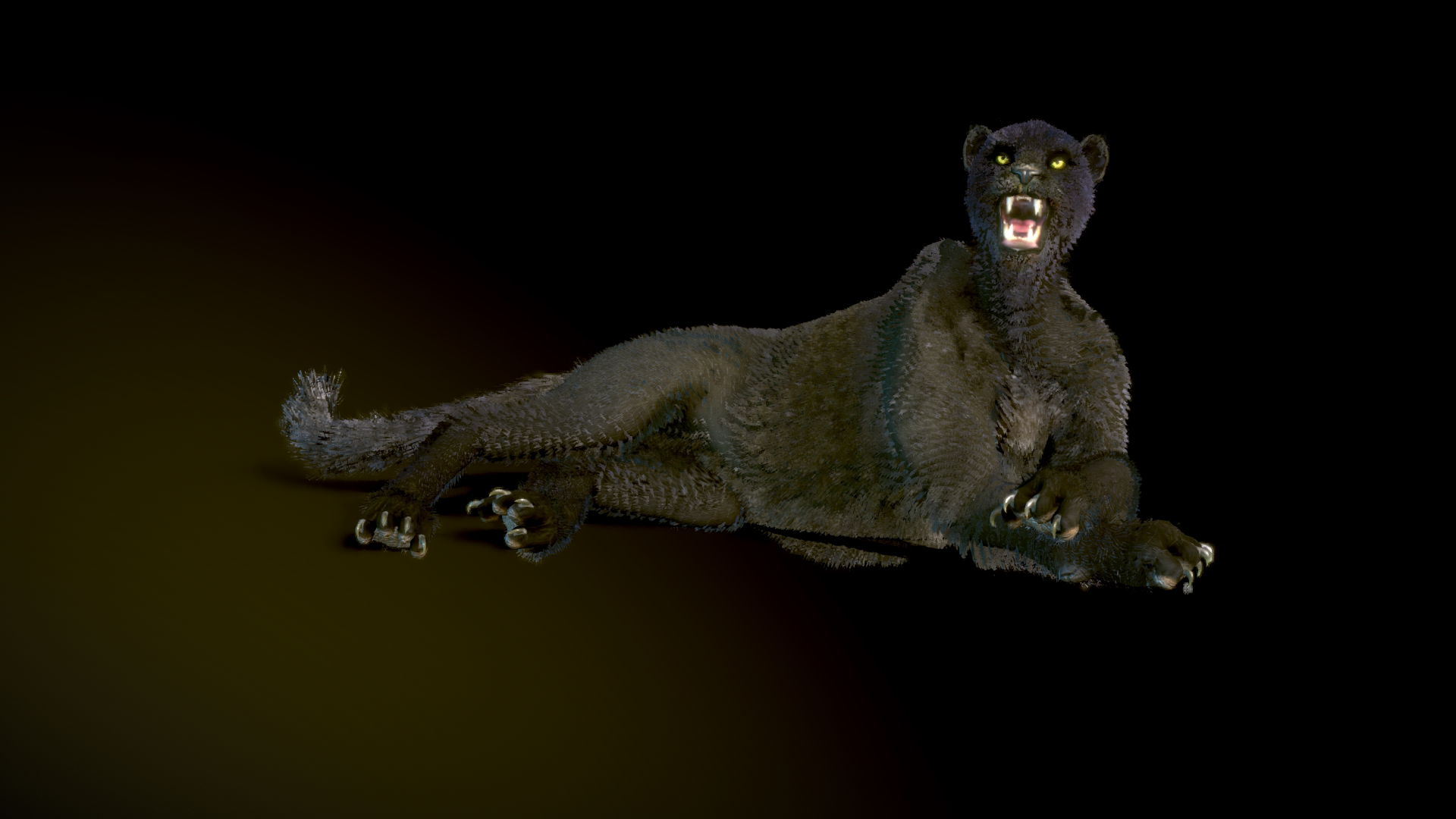 黑豹模型 动物 3d模型 三维 fbx模型 pbr写实模型 blender