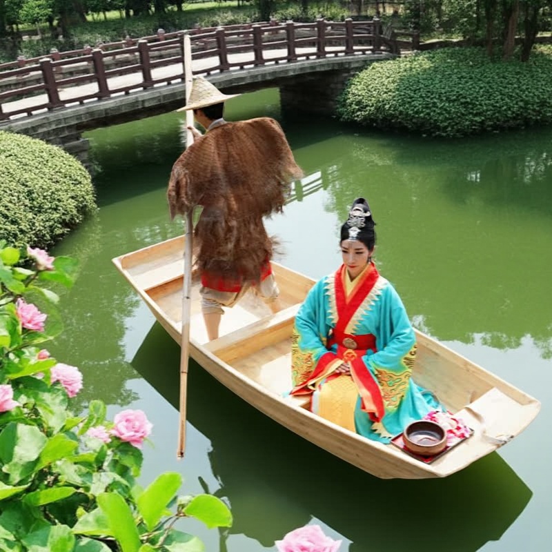 漁船釣捕魚打魚小養(yǎng)殖船2.8米木船玻璃鋼包木船實木水上游艇防水