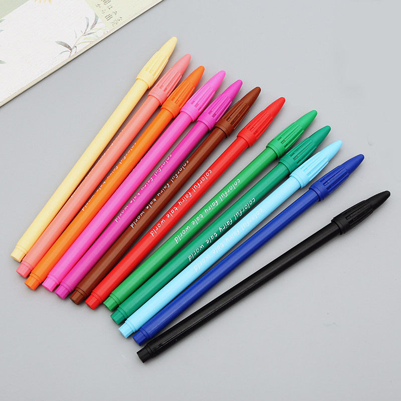 彩色水性笔水彩笔手帐绘画涂鸦中性笔学生用勾线笔纤维笔韩国文具