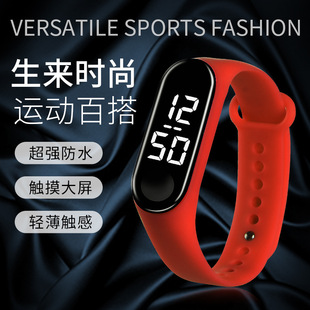 厂家直销防水LED手环时尚学生情侣休闲运动触摸触控电子手表男女