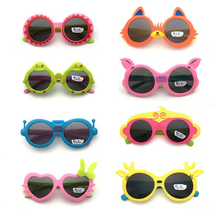 新款儿童太阳镜儿童镜男女宝宝卡通太阳眼镜彩色时尚墨镜2025配饰