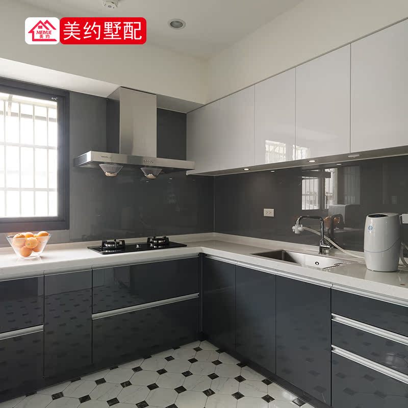 亮光亚克力板橱柜定制 美约墅配全屋定制上海厂家e0环保防水柜体