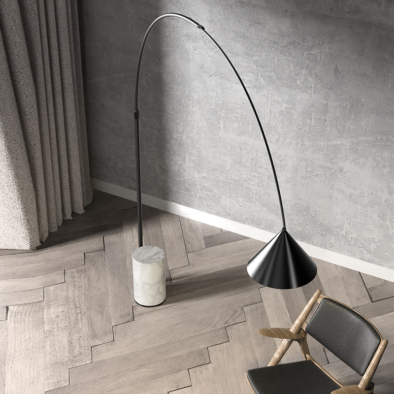 소파 판매 사무실 모델 룸 포물선 대리석 낚시 램프 거실 플로어 램프 옆에 스탠드 램프 디자이너 커피 테이블