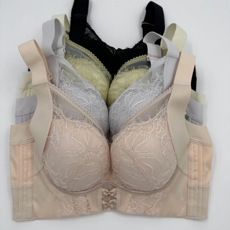 2件减10 无钢圈中薄B杯五排扣加宽防下垂收副乳文胸调整型内衣569