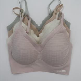 一轻松6代1555美背女士运动文胸无痕无钢圈细肩带固定杯内衣胸罩