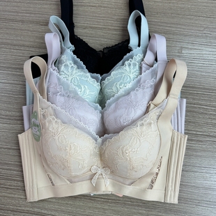 2件减10元 柔软棉无磁集中中薄B杯聚拢蕾丝调整胸罩内衣文胸609