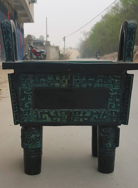 定制司母戊鼎青铜鼎仿古青铜器兽面鼎来样定做鼎定制铜鼎开业礼品