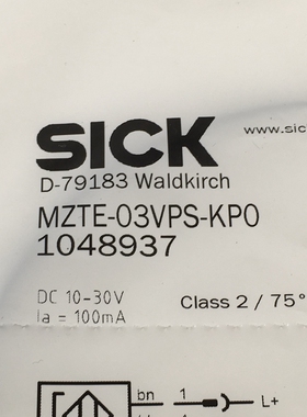 【原装正品】德国SICK西克 磁性开关 MZTE-03VPS-KP0 1048937特价