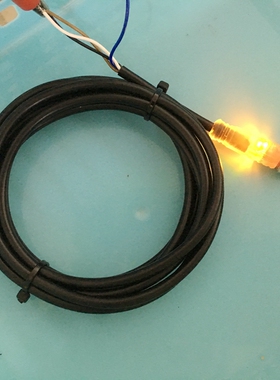 传感器电缆★接近开关插线★连接线ZCX08-Y02/4DN M8带灯插线