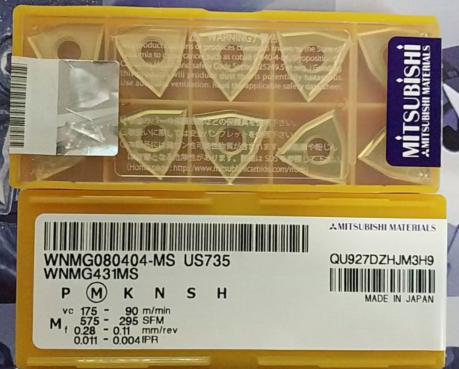 三菱车刀片WNMG080404 MS US735 WNMG080408 MS US735