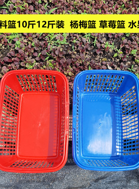 10斤12斤装冬枣篮葡萄篮无花果篮塑料手提水果框采摘篮杨梅篮胶框
