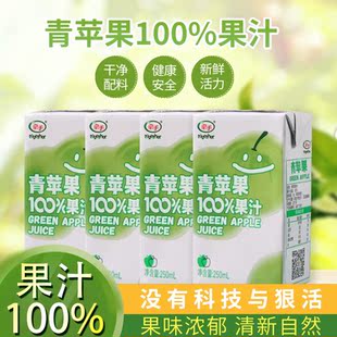 牵手网红100%青苹果汁250ml 24盒方便即饮夏日清爽小饮料健康饮品