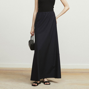 秋冬新款澳洲进口精纺细支羊毛45度斜裁西装裙半身裙抗皱挺括长裙