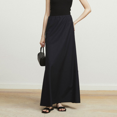 精纺羊毛半身裙女抗皱挺括长裙