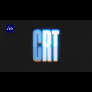 复古CRT显像管显示器特效工具AE模板