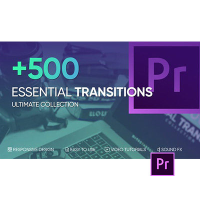 500个无缝过渡转场特效预设 Premiere Pro 模板
