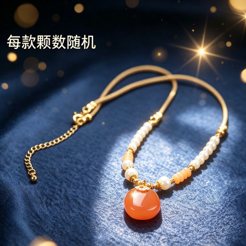 诸暨项链水滴形珍珠吊坠项链女款轻奢小众吊坠配饰