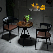礼丹工艺四人餐桌椅 咖啡店桌椅组合铁艺甜品奶茶店茶几圆桌户外