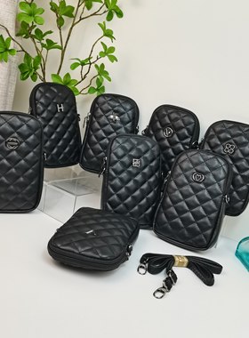9341斜背小包简单大方139170手机包黑色菱格百搭款便携女士小包