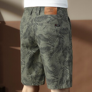 男夏季 子修身 薄款 直筒军绿弹力五分中裤 2026修身 轻奢品质休闲短裤