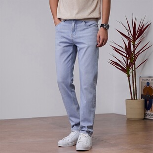 牛仔裤 男 16705A 直筒弹力薄款 38码 植 春夏高端修身