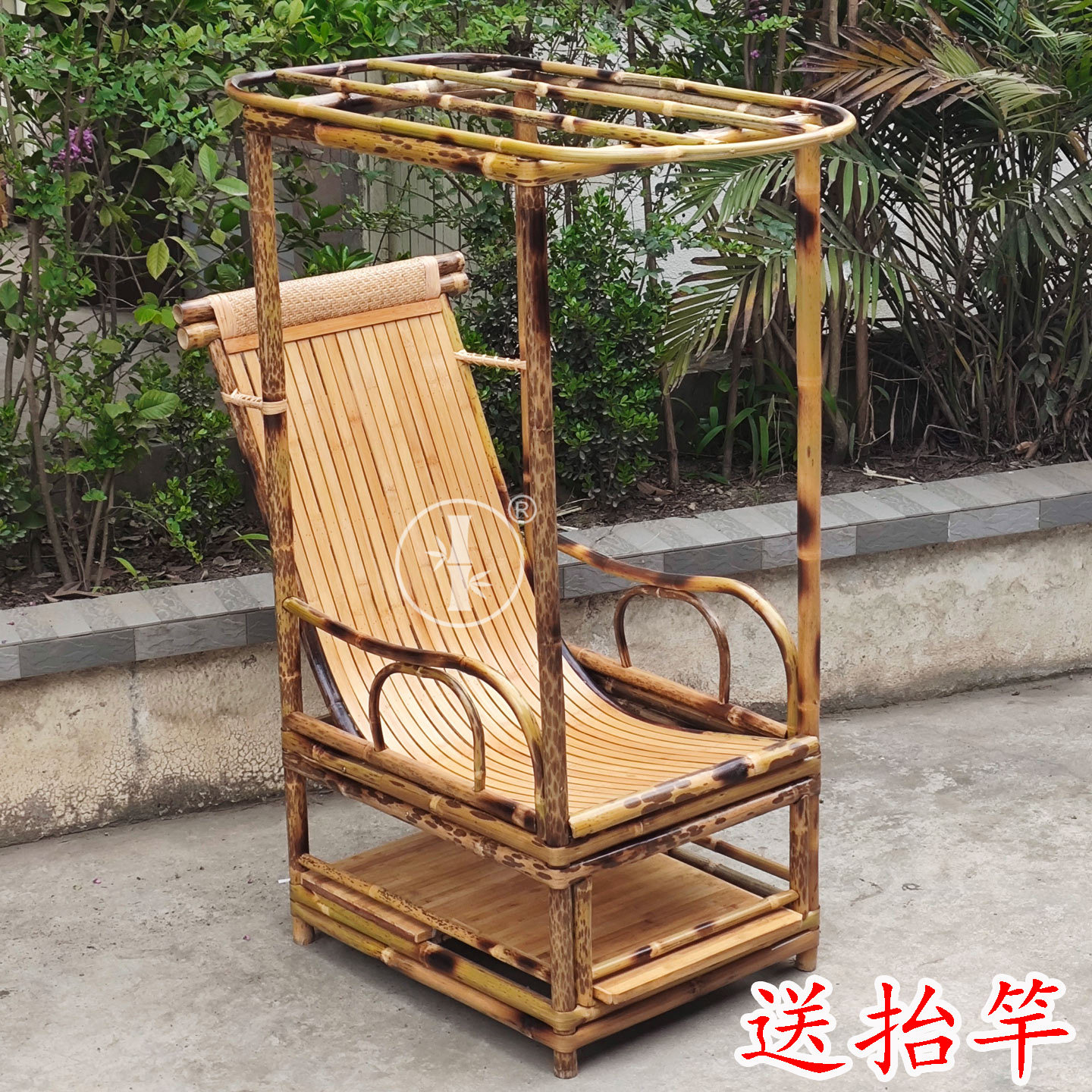 竹轿子老爷轿滑竿景区婚庆抬人影视旅游舞台道具婚庆两人抬竹椅子