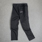 外贸欧美单春男儿童守门员防摔足球训练运动裤 门将裤 护膝蜂窝海绵