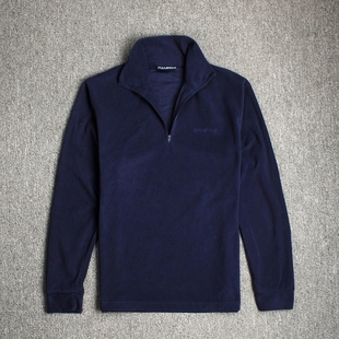 户外秋男士 卫衣外套 半拉链立领速干运动打底套头抓绒衣加肥加大码