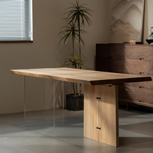 北美白蜡木实木餐桌去客厅化书桌原木茶桌大板桌创意长桌工作台