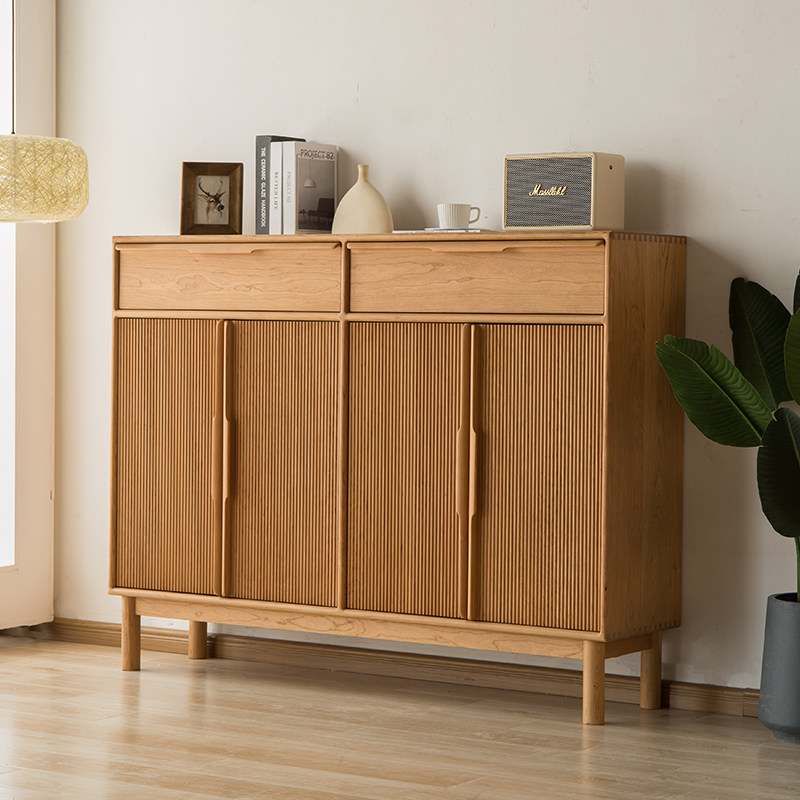 纯实木原木鞋柜客厅靠墙一体餐边柜入户家用门口入户玄关柜储物柜,住宅家具,鞋柜,淘宝优惠券,粉丝福利购,淘宝优惠卷