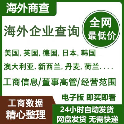 海外企业查询 境外公司查询 外企数据 外国企业查询 海外企业查询