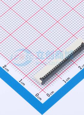连接器 FPC-1.0FX-24PWCR-H20 SMD,P=1mm,卧贴 翻盖式 24P 下接
