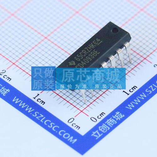 逻辑门 CD4093BE DIP-14 原装正品 电子元器件配单