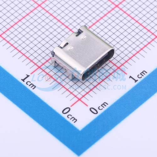 USB连接器 HC-TYPE-C-16P-01B SMD 母 卧贴 16P 电子元器件配单