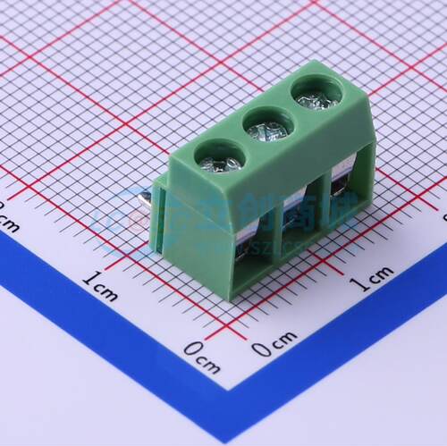 螺钉式接线端子 KF126R-5.0-3P 弯插,P=5mm 1x3P 电子元器件配单