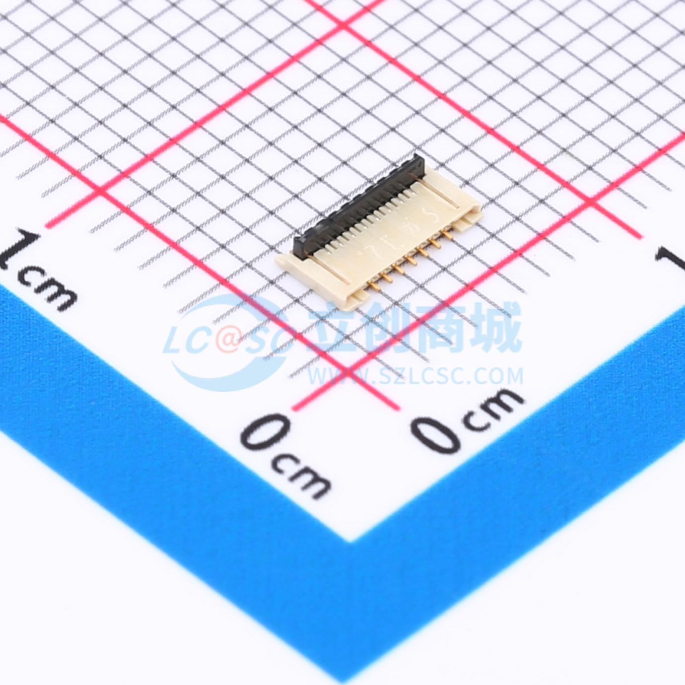 连接器 FH64MA-15S-0.25SHW SMD,P=0.25mm,卧贴 翻盖式 15P 上接