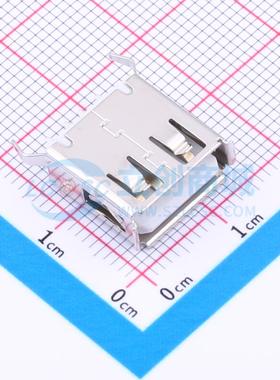 USB连接器 U-USBAS04P-F002 插件 母 直插 原装 电子元器件配单