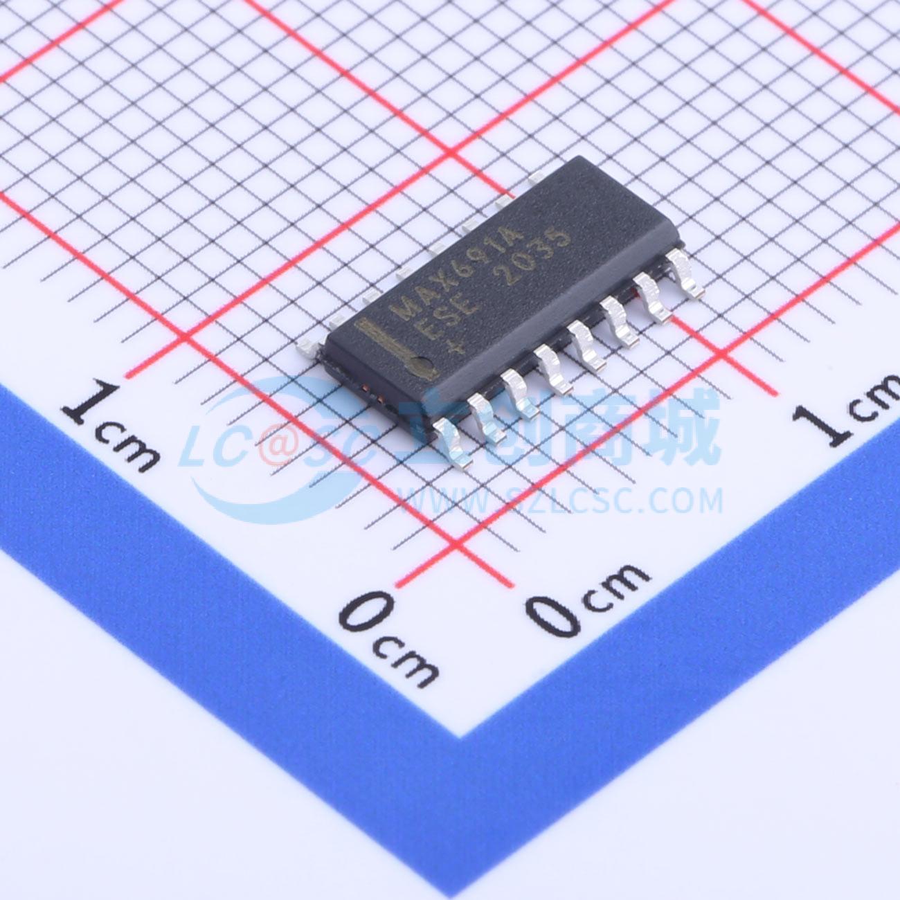 监控和复位芯片 MAX691AESE+T SOIC-16 原装正品 电子元器件配单