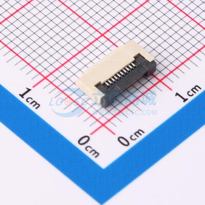 连接器 HB-FPC-05FGXJ-H2010P SMD,P=0.5mm,卧贴 翻盖式 10P 下接
