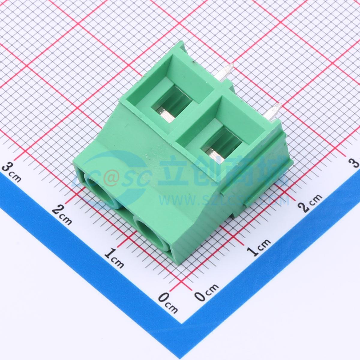 螺钉式接线端子 MX950T-9.5-02P-GN01-Cu-PS-A 插件,P=9.5mm 1x2P
