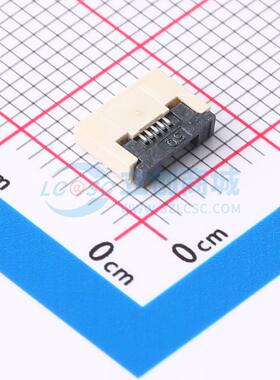 连接器 FPC-0.5FX-5PWCR-H20 SMD,P=0.5mm,卧贴 翻盖式 5P 下接