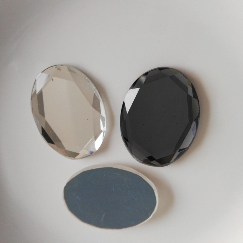 椭圆形平底水晶玻璃酒吧贴片