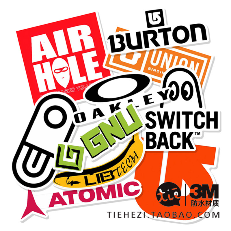 滑雪板户外防水贴纸吉他旅行箱涂鸦潮牌行李箱笔记本电脑滑板贴纸,3C数码配件,笔记本炫彩贴,淘宝优惠券,粉丝福利购,淘宝优惠卷