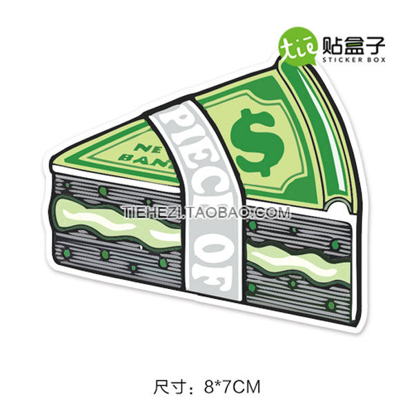 美元旅行箱行李箱拉杆箱贴纸笔记笔记本个性小贴纸