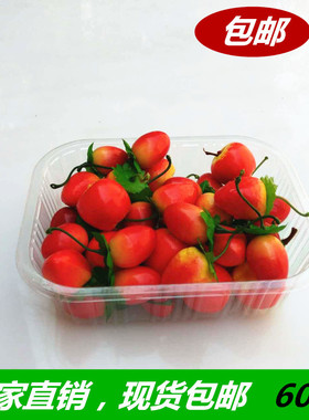 HY-607果蔬盒烤鸭打包盒蔬菜水果托盘600g塑料透明盒