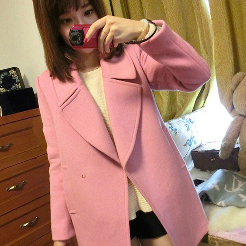 外套修身中长款呢子大衣