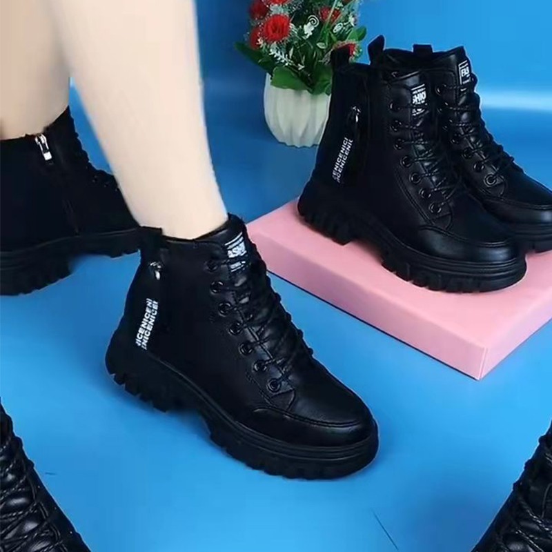 真皮雪地靴女2025新款平底防滑短靴皮毛一体厚底棉鞋女冬加绒加厚