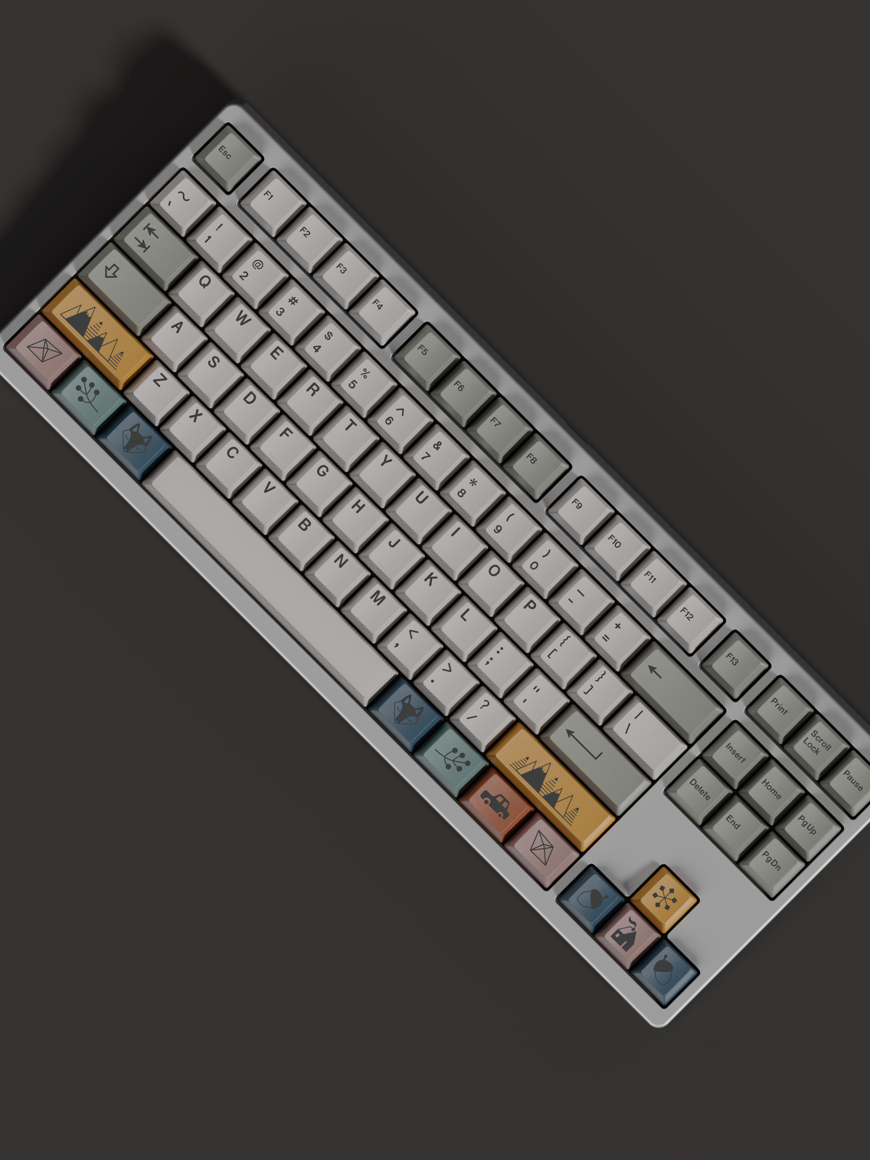 SCANDI-CUSTOMIZED MECHANICAL KEYBOARD PBT SUBLIMATION ORIGINAL HEIGHT KEYCAP SPLIT SPACES