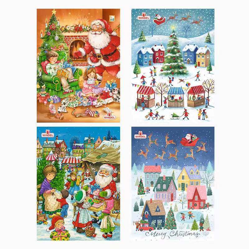 德国进口windel圣诞日历牛奶巧克力卡通多造型巧克力礼物盲盒75g