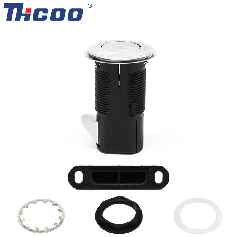 斯科房车按钮锁 免钥匙游艇抽屉橱柜按钮圆形按压锁 A6513-4116